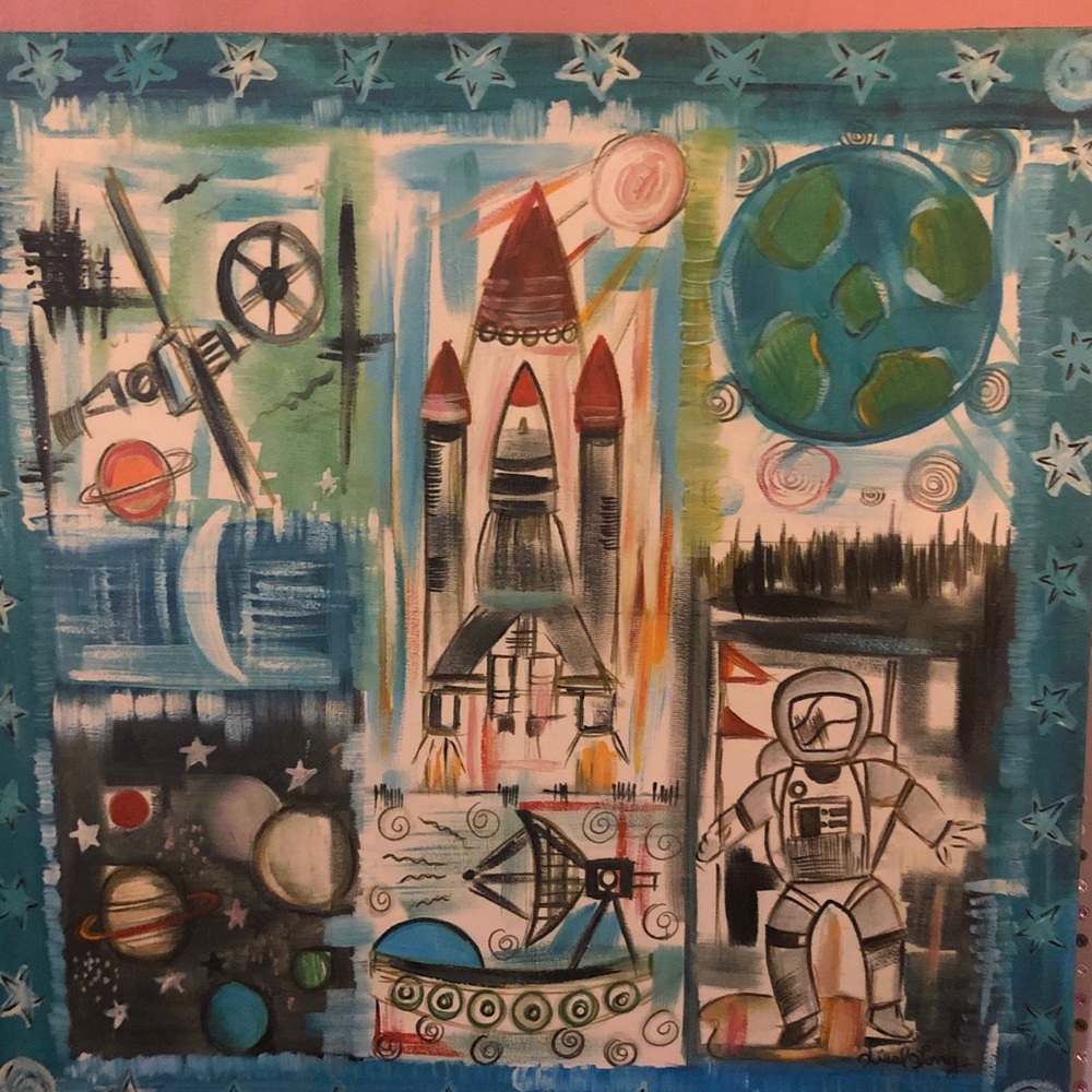 Homegoods space canvas picture